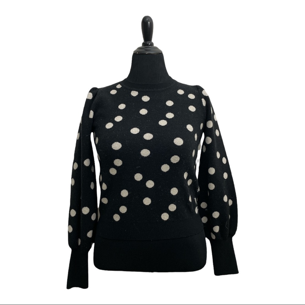 Black and White Polka Dot Sweater